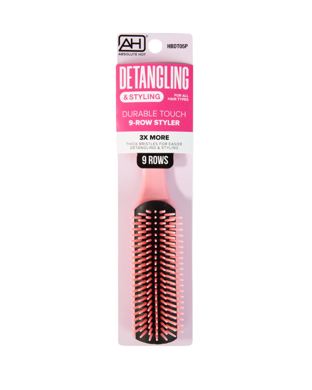 ABS AH Non-Slip Detangling Brush 9 Row