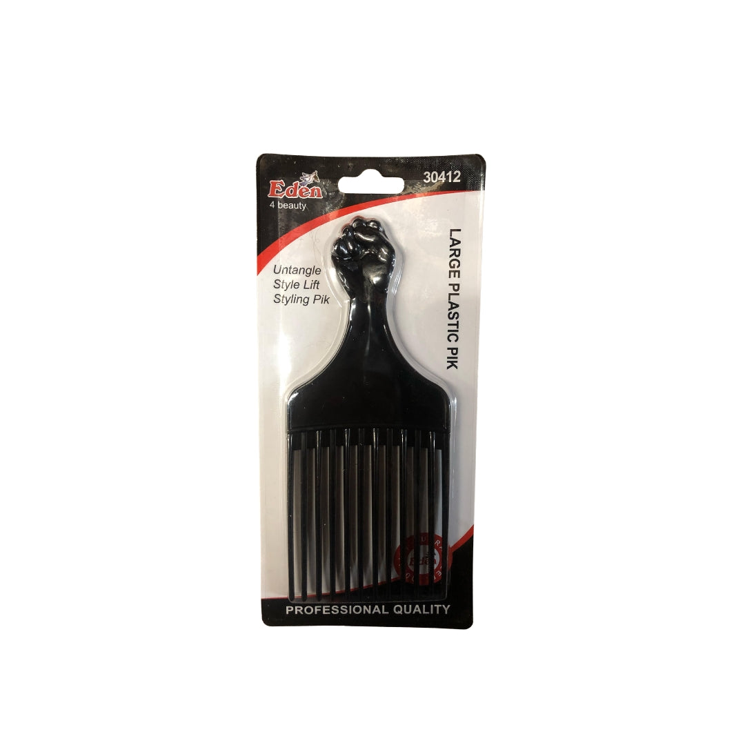 Plastic Hair Pik - Black (12pcs)