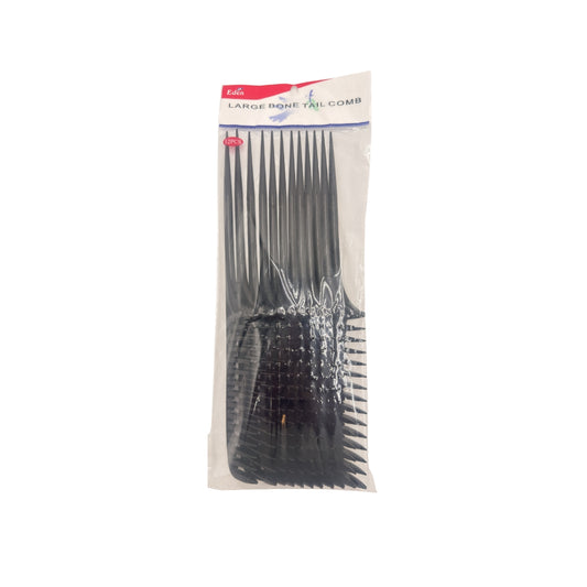 EDEN 12pc Bone Tail Comb, Large - Black