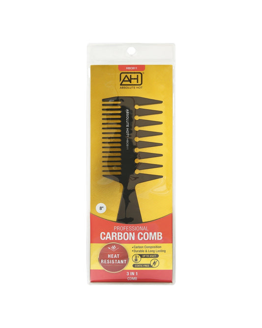 ABS AH Carbon Comb - 3 IN 1 8"