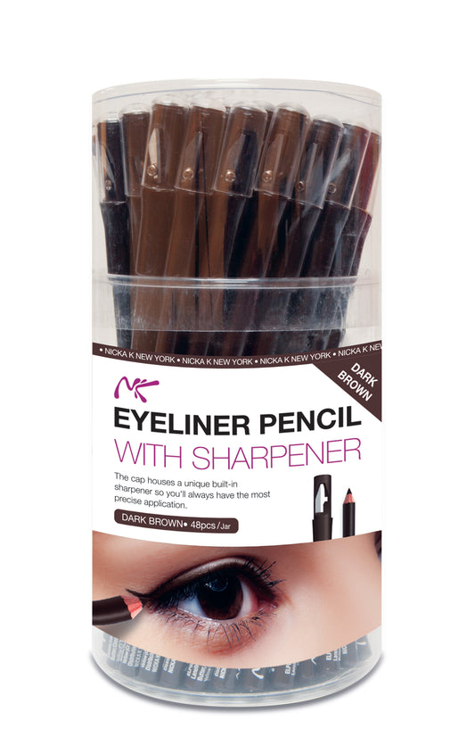 Eyeliner Pencil w/ Sharpener - Dark Brown (48pcs)