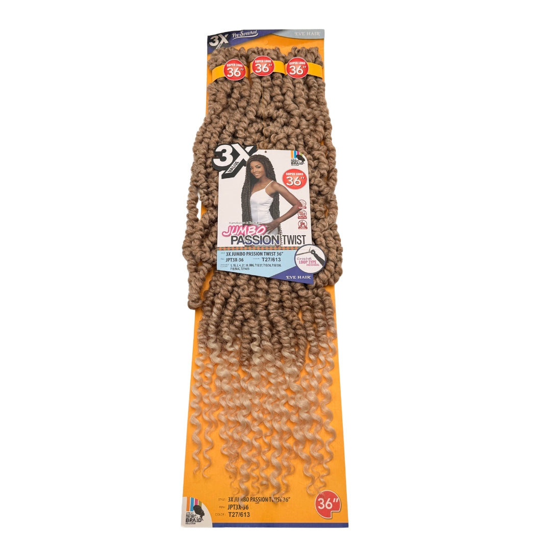 SYN.EV.WVG - 3X Jumbo Passion Twist 36" - #T27/613