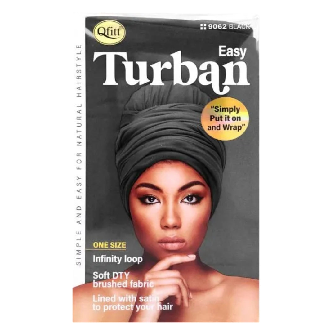 EASY TURBAN BLACK - (Pack of 3)