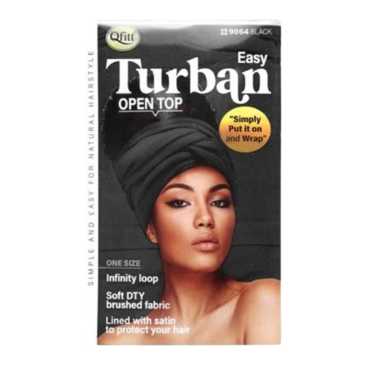 EASY OPEN TURBAN BLACK - (Pack of 3)