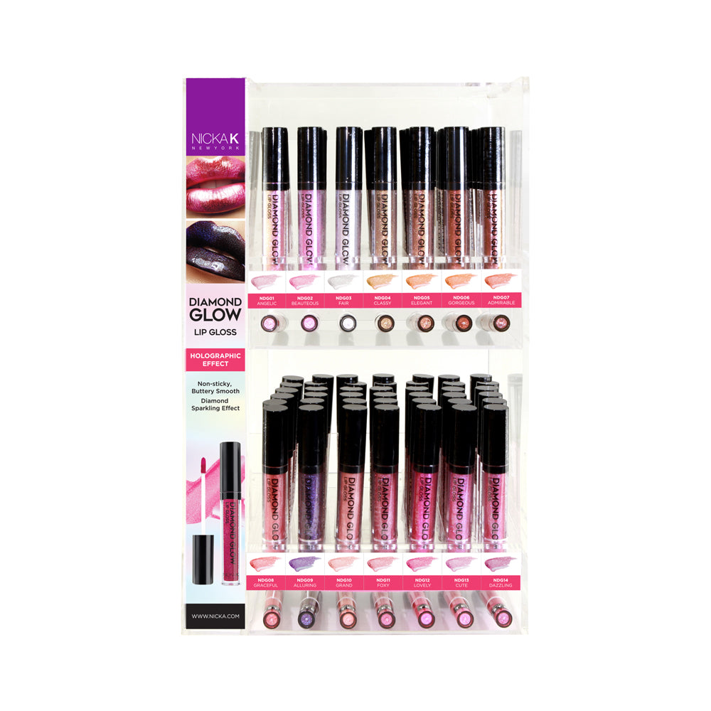 NK Diamond Glow Lip Gloss Display
