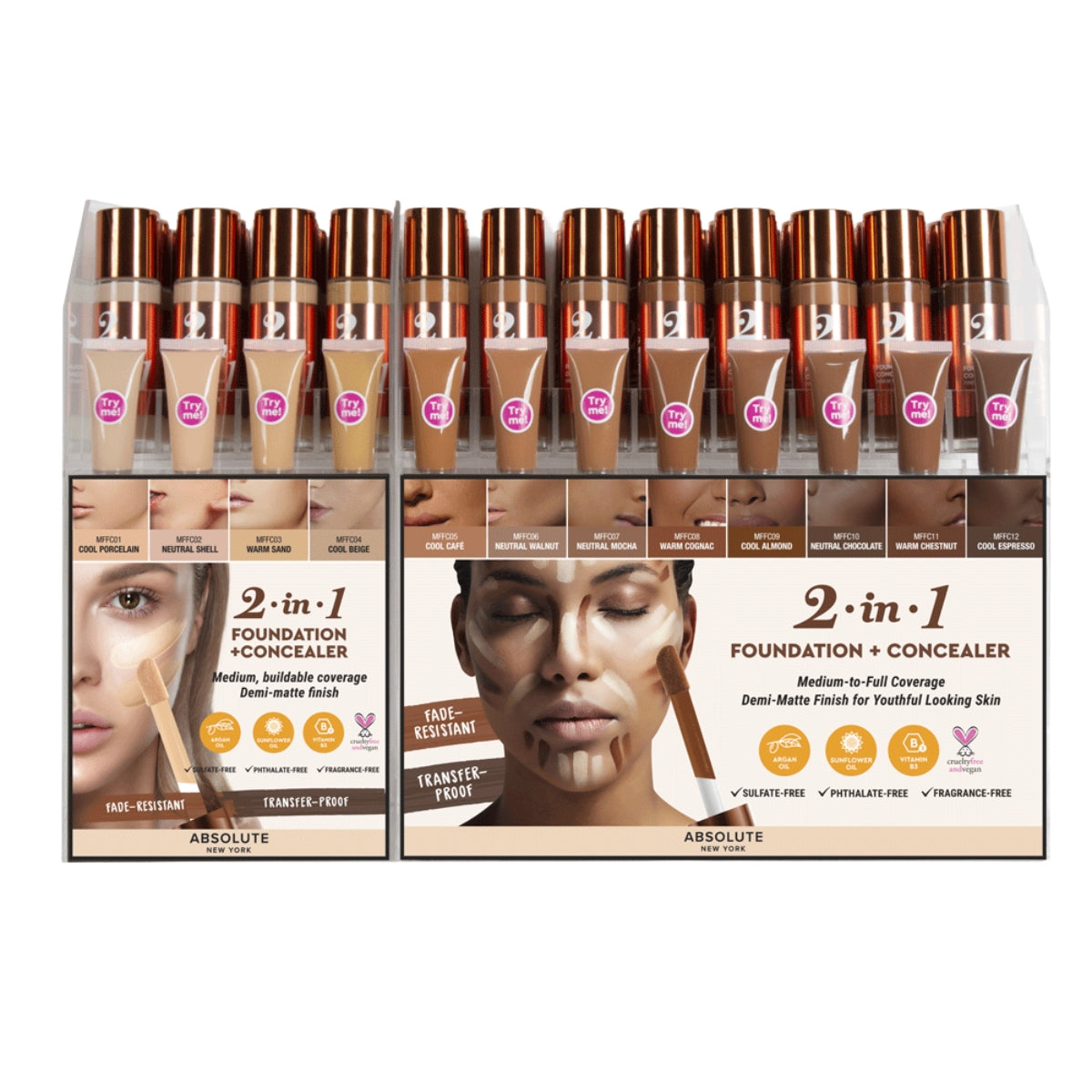 2-IN-1 Foundation & Concealer - MFFC Set