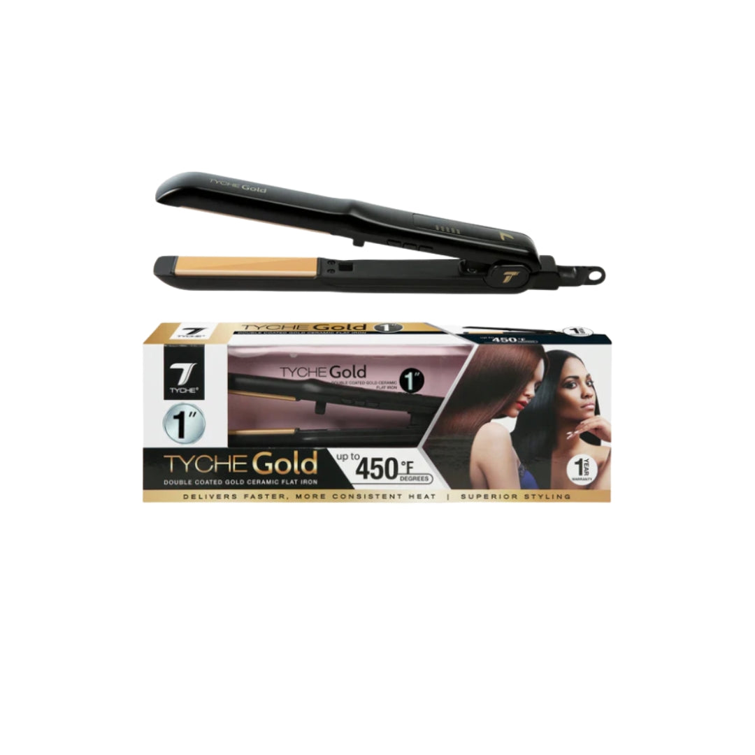 Tyche Gold Ceramic Flat Iron