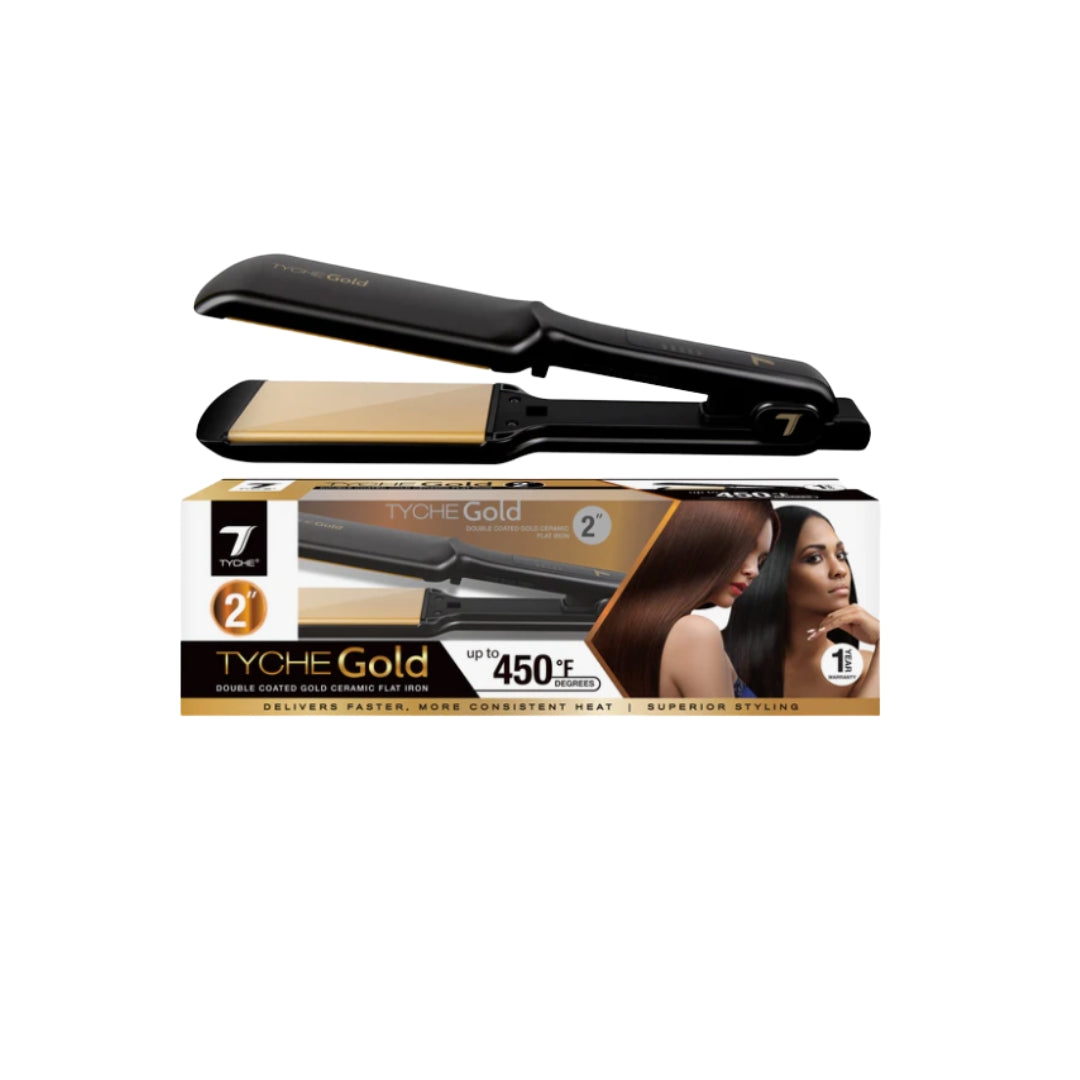 Tyche Gold Ceramic Flat Iron