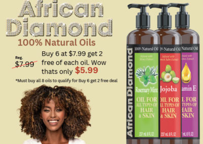 African Diamond 8 natural Oils