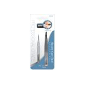 SLANT + MINI POINT TWEEZER (COMBO) - STAINLESS STEEL