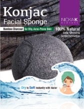 KONJAC SPONGE BAMBOO CHARCOAL