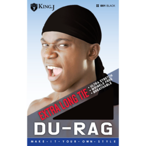 DuRags Extra Long Tie Black
