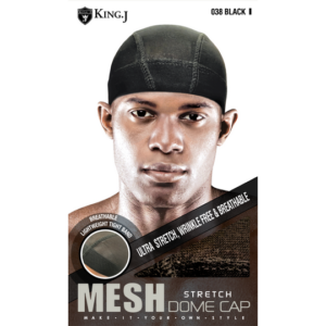 Stretch Mesh Dome Caps Black