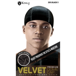Velvet Dome Caps - Black