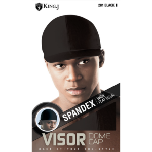 Spandex Visor Dome Caps Black