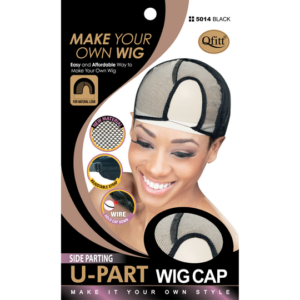 U-Part Wig Caps (Side Parting) - Black