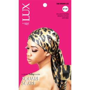 LUX SILK SQUARE SCARF - Leopard