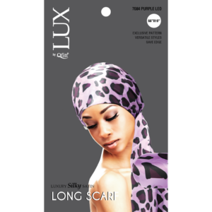 LUX SILK LONG SCARF - Leopard