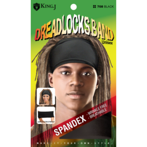 Spandex Dreadlocks Band - Black