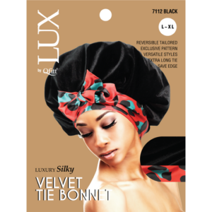 LUX VELVET TIE Bonnets XL - Black