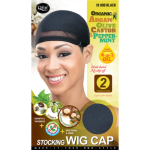 Treated Stocking Wig Caps Black