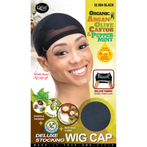 Deluxe Stocking Wig Caps - Black