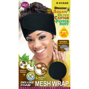 Mesh All Women's Head Wear, QFitt Deluxe Foam - Black