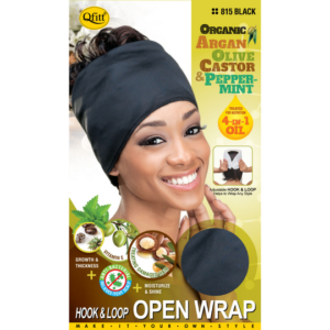 Open All Women's Head Wear, QFitt Velcro - Black