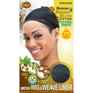 Open Top Mesh Wig & Weave Liner - Black