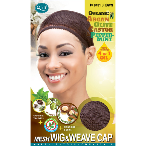 Close Top Mesh Wig & Weave Caps - Brown