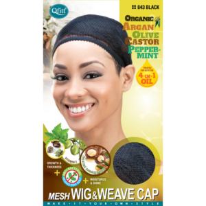 Close Top Mesh Wig & Weave Caps - Black