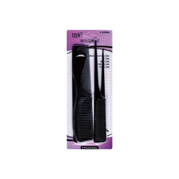4pc Comb Set, Black
